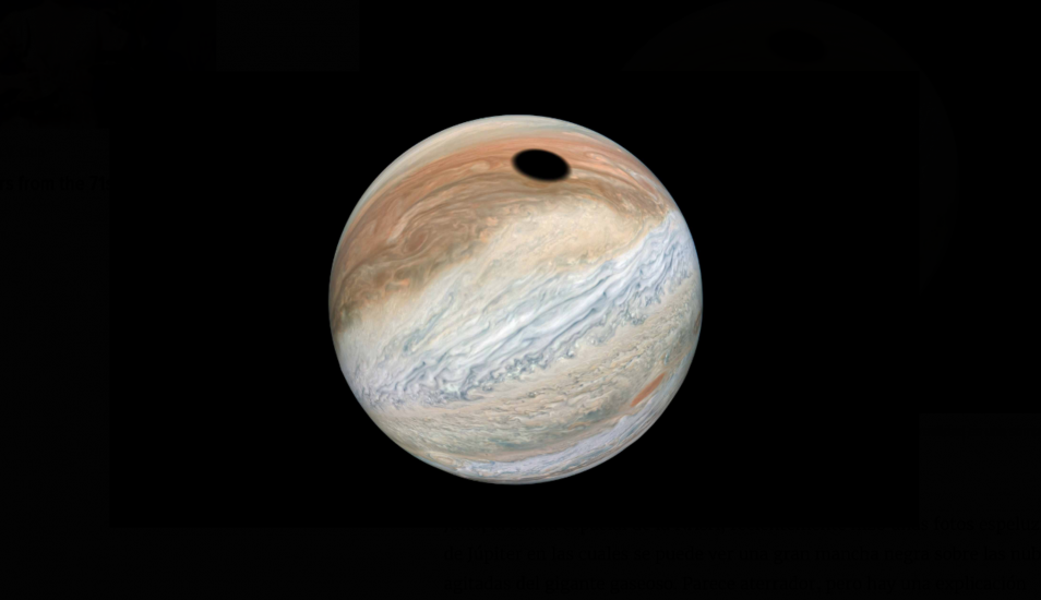 Fin del misterio: identifican el origen de la misteriosa mancha negra captada en Júpiter.