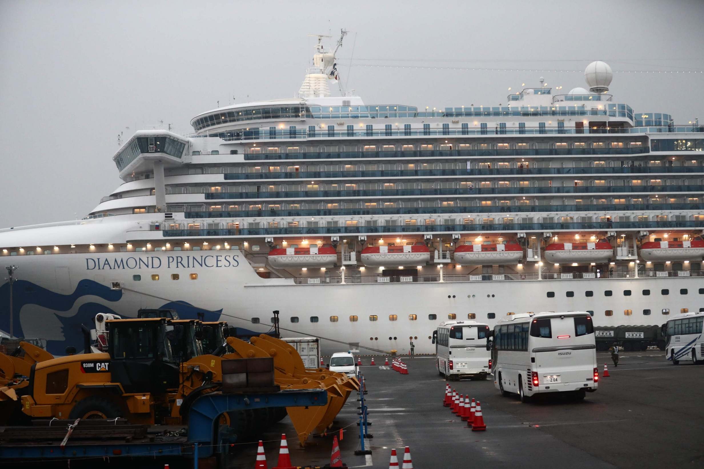 14 estadounidenses evacuados de un crucero en Japón dan positivo por un nuevo coronavirus.